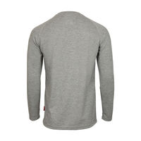 Chemise Henley en coton pour homme, manches longues, tricotée, confortable, pour le travail, vente en gros