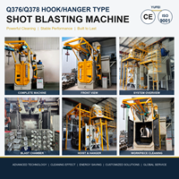 Machine de sablage Q378 à crochets pour préparation de surface automatique de structures en acier, poutres, moteurs et pompes