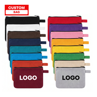 Pochette de maquillage personnalisée Ujoy avec logo, fermeture éclair, nylon imperméable, couleur unie simple, grande capacité, organiseur de soins de la peau