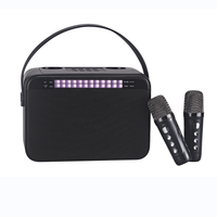 Nouveau mini haut-parleur sans fil portable 2024 avec lumières LED RGB, microphone karaoké et télécommande pour