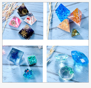 크리스탈 에폭시 Diy 큐브 금형 다이아몬드 피라미드 콘 볼 실리콘 금형 도매 - Product Image 3