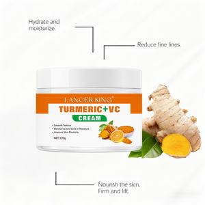 Crème pour le visage au curcuma, crème blanchissante à la vitamine C, anti-rides, 120 g, pour la vente en gros, sur mesure - Product Image 2