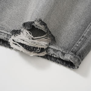 กางเกงยีนส์สไตล์บอยเฟรนด์ขาสั้นทรงหลวมขาสั้นลำลองขาสั้นผ้าทอกางเกงยีนส์ขาสั้นน่ารักขนาดกลาง - Product Image 3