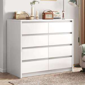 Mueble de Almacenamiento con 6-8 Cajones de Madera de Diseño Clásico, Mesa Auxiliar de Madera para Sala de Estar, Cómoda con Cajones - Product Image 2