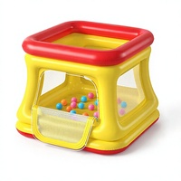 Trampoline gonflable personnalisable en PVC pour enfants, piscine à balles multifonction, château gonflable avec barrières de sécurité, trois-en-un pour la maison