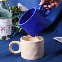 Cadeau Premium Klein Tasse en céramique de style crème bleue Coffret cadeau promotionnel