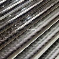 Tube en fibre de carbone sur mesure, tube en fibre de carbone de 30 mm, tube en fibre de carbone de 40 mm, 50 mm, 1000 mm, 2000 mm, tubes en carbone longs