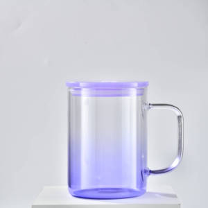 Vente en gros de tasses à sublimation transparentes dégradées de 17 oz avec poignée - Product Image 3