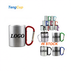Tasses en acier inoxydable TY 200/300 ml en stock, tasses de randonnée, de voyage, d'extérieur, <span class=keywords><strong>avec</strong></span> <span class=keywords><strong>mousqueton</strong></span>, tasses à double paroi <span class=keywords><strong>avec</strong></span> <span class=keywords><strong>mousqueton</strong></span> - Product Image 1