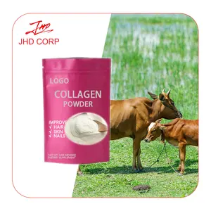JHD venta al por mayor mejor a granel colágeno bovino cuidado de la piel blanqueamiento suplemento de polvo de colágeno bovino