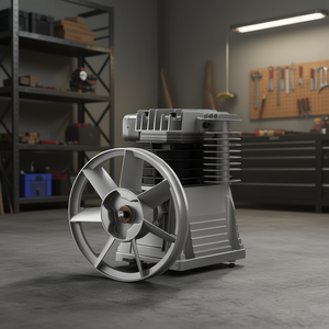 Compresseur d'air 3HP 11CFM Monophasé à Double Cylindre, Piston en Aluminium, Lubrification par Éclaboussures, 1300 tr/min, Usage Industriel - Product Image 2