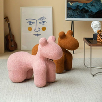 Chaise Cheval pour Salon et Chambre, Tabouret surdimensionné en forme de poney, Meuble d'appoint animal pour enfants et adultes