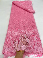 Nouveau tissu en dentelle guipure brodée de haute qualité pour vêtements, tissu en dentelle cordée nigériane, tissu en dentelle guipure africaine