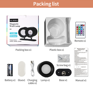 Tragbare kabellose LED-Wand leuchte mit fern gesteuerten Down lights Magnetische Wand leuchte zum Lesen - Product Image 4