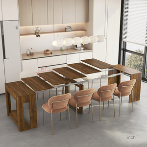 <span class=keywords><strong>Table</strong></span> à manger et bureau extensible - <span class=keywords><strong>Table</strong></span> console convertible avec support pour <span class=keywords><strong>rallonges</strong></span>, meubles pour cuisine, salon, salle de réunion - Product Image 2