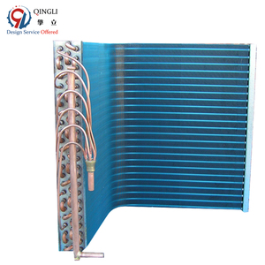 Serpentina evaporatore a L TP2 in rame con alette in alluminio idrofile blu per <span class=keywords><strong>condizionatore</strong></span> split, scambiatore di calore per refrigerazione - Product Image 6