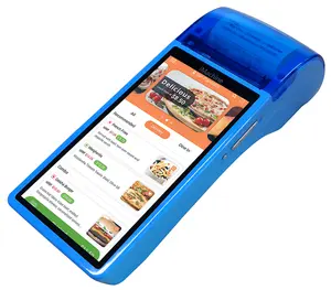 Terminal mobile intelligent Android, wi-fi, système de point de vente à écran tactile, avec imprimante