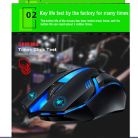Souris de jeu filaire USB pour ordinateur avec rétroéclairage RVB DPI 1600, 3 boutons, antidérapante, réaction rapide, design ergonomique, prix bas, câble de 1,5 m