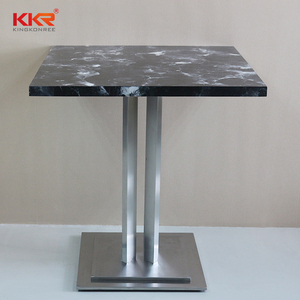 CNC Khắc Đá Cẩm Thạch Đen Bàn Ăn <span class=keywords><strong>Top</strong></span> Với Logo - Product Image 4