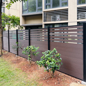Panneau de clôture WPC à cadre en alliage d'aluminium co-extrudé, 2e génération, 6 pieds, pour l'extérieur, clôture d'intimité pour jardin et patio, directement de l'usine - Product Image 1