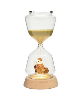 Tridimensional de quince minutos de cristal luz nocturna Animal reloj de arena temporizador para adorno del hogar horas luminosas tiempo regalo del hogar - Product Image 1