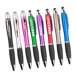 カスタムレーザーロゴボールペンプラスチックLEDライトアップタッチ画面ペン - Product Image 3