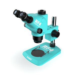 <span class=keywords><strong>Microscope</strong></span> stéréoscopique trinoculaire à <span class=keywords><strong>zoom</strong></span> synchrone RF6565TV 6,5X à 65X avec éclairage LED 144 pour téléphone, bijoux, soudure - Product Image 2