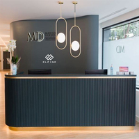 Bureau de luxe européen, hôpital, marbre artificiel, pierre, réception classique moderne