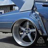 722Auto Roda Tempa Dua Bagian Terlaris Ukuran 20 22 24 Inci untuk Truk Impala SS Cutlass Vert