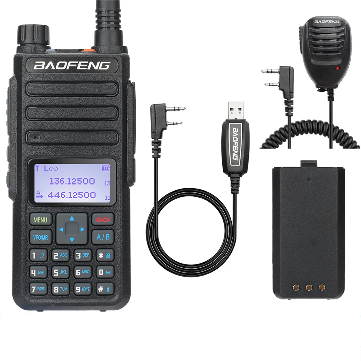 Baofeng-walkie-talkie de doble banda con ranura para tiempo Dual, transceptor DMR Digital/analógico, DMR, motorobo Ham, CB, radio bidireccional, DM, DR-1801