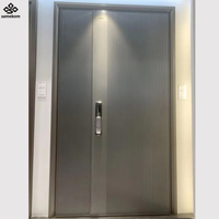 Porte d'entrée double Porte extérieure en acier avec serrure commerciale moderne
