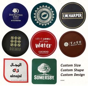 Soft Rubber <b>Vinyl</b> <b>Coaster</b> Custom Shape Pvc Drinks <b>Coasters</b> - Product Image 4