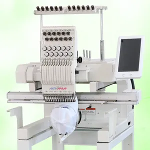 Pano bordado automático com cabeça única, incluindo computadores, máquina industrial usada de bordado