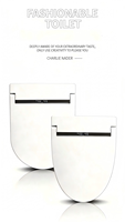 Couvre-siège de toilette chauffant intelligent avancé, ultra fin, télécommande, pulvérisation automatique, couvercle en plastique durable