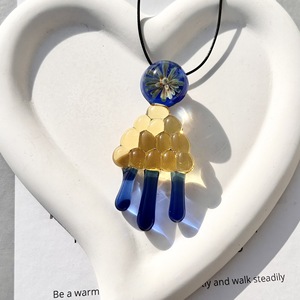 Zibo Glass Imported Material Handmade Cloud Pendant Cute Girlish Style Dreamy All-flower Transparent Gift Car Ornaments - Product Image 4