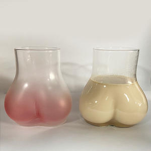 Nouvelle <span class=keywords><strong>tasse</strong></span> à café en verre créative et amusante en forme <span class=keywords><strong>de</strong></span> fesses, verre à boire transparent sexy et mignon pour whisky et autres boissons - Product Image 2