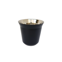 Tasses à expresso classiques en acier inoxydable de 5,5 oz, à double paroi, isolées sous vide, écologiques, sans BPA, avec couvercle, maintien au chaud pendant 6 heures