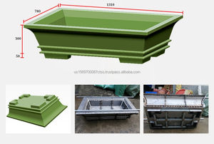 แม่พิมพ์คอนกรีตไฟเบอร์กลาสสำเร็จรูปทรงสี่เหลี่ยมผืนผ้าขนาดใหญ่สำหรับปลูกต้นไม้กลางแจ้งรุ่น reazone RZR แข็งแรงติดตั้งเหล็กเส้น - Product Image 2