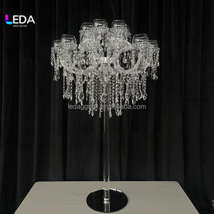 Candelabros de Cristal LEDA, Diseño de Venta Caliente, para Banquetes de Boda, Restaurantes, Decoración de Mesa para el Día de San Valentín - Product Image 2