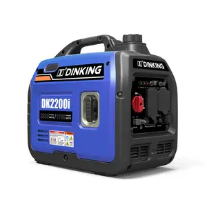 Générateur à essence Dinking 2200 Watt Portable Silencieux Onduleur Électrique Générateur à Gaz de Secours pour Camping, DK2200i