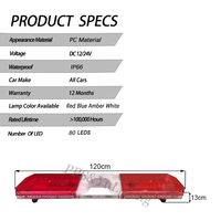 Feux stroboscopiques LED pour ambulance, rouge et blanc, feux de toit, prix d'usine, barre lumineuse d'avertissement LED avec haut-parleur Hron