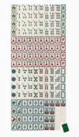 Tuiles de Mahjong Personnalisées à Quatre Couches, Motif Marbre Vert Unique et Luxueux, Idéales pour les Divertissements Familiaux et les Fêtes