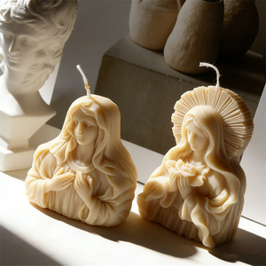 Stampo in Silicone per Candele a Forma di Busto della <span class=keywords><strong>Madonna</strong></span> con Fiori, <span class=keywords><strong>Madonna</strong></span> del Bouquet, Dea Vergine Maria, per Sapone Artigianale e Candele Profumate - Product Image 5