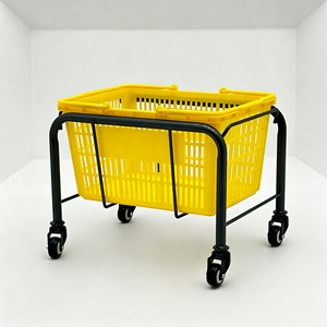 Chariot de courses robuste pour supermarché, grande capacité 340L, roulettes pivotantes silencieuses, chariot d'épicerie pour usage commercial, kit complet - Product Image 1