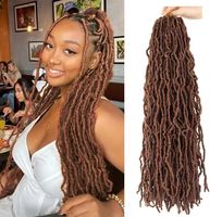 Extensions de cheveux bouclés Goddess Faux Locs de 36 pouces en gros pour femmes noires, pré-bouclées, synthétiques, douces, Nu Locs pour tresses