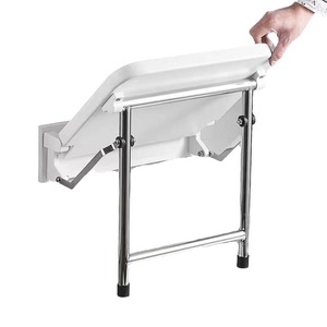 Tomato <b>Folding</b> Bathroom <b>Stool</b> 410x365x475mm Stainless Steel Wall Mounted Shower Bench For Elderly And Pregnant - Product Image 5