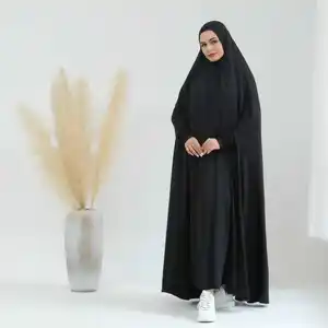 Une pièce pleine longueur Jilbab prière Abaya EAU modestie Abayas vert Dubaï Abaya femmes robe musulmane vêtements modestes