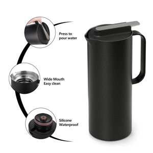 ANSHENG Logo personnalisé Cafetière en acier inoxydable Cafetière <span class=keywords><strong>à</strong></span> thé sous vide isolée <span class=keywords><strong>à</strong></span> double paroi - Product Image 3