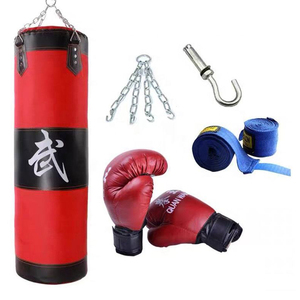 Sac de sable lourd suspendu non rempli Fitness sac de boxe réglable avec gants et accessoires - Product Image 2