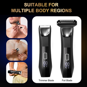 Macchina per rasoio da uomo per uomo Mini corpo <span class=keywords><strong>barba</strong></span> decespugliatore zone sensibili 2 In1 elettrico ricaricabile Set di rasoio Kit - Product Image 4
